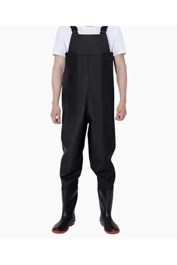 PVC Fishing Chest Waders for Men with Boots, Waterproof Bootfoot Waders, Waders with Boot Hanger for Men Women