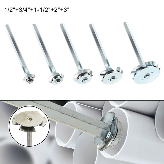 PVC Fitting Saver Set 5-Piece Pipe Reamer for Quick Plumbing Repairs Power Drill