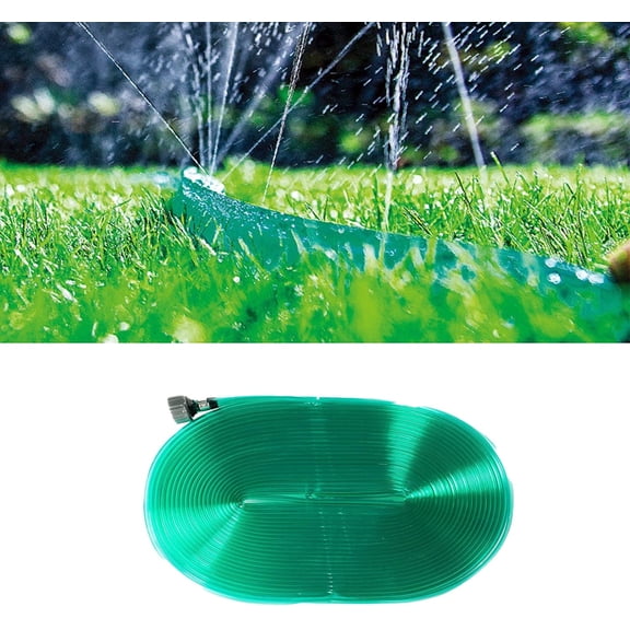 PVC Flat Soaker Hose 1/2'', Drip Hoses, Saves 70% Water, For Garden/Vegetable (50FT, Green)