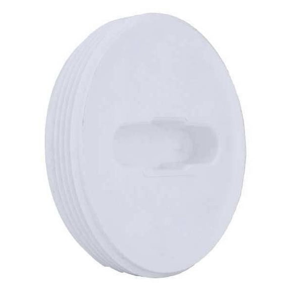 PVC Flush Cleanout Plug, MNPT, 4 in Pipe Size 1WKT1