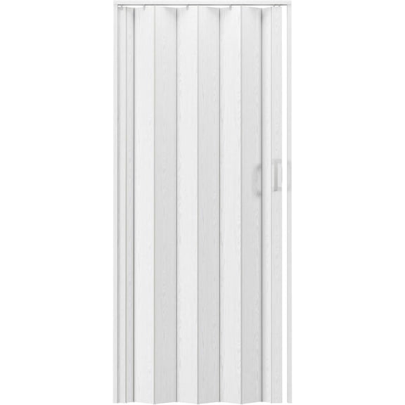 PVC Foldable Accordion Room Divider for Indoor Use (White, 48 in)