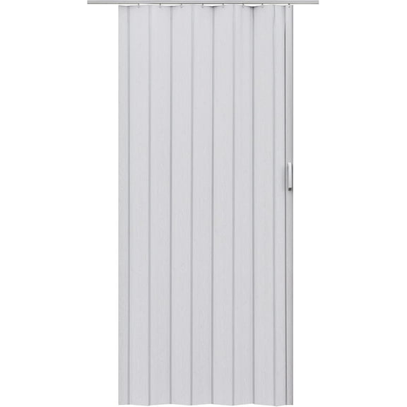 PVC Folding Door, Accordion Door, 36" X 80", Multifold Bifold Closet Doors with Magnet for Bedrooms,Home,Office(Light Gray)