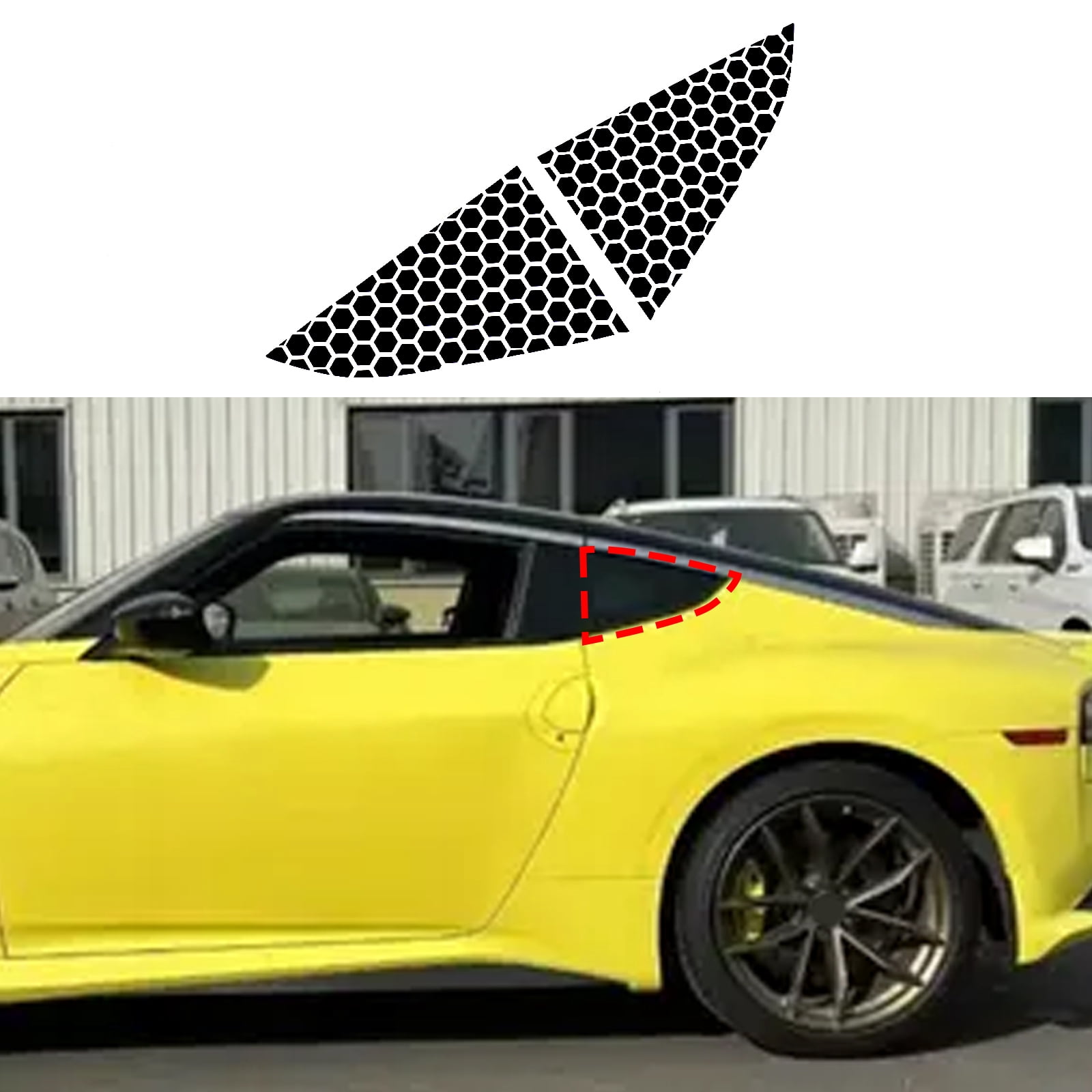 PVC For Nissan 400Z Rear Window Decal Honeycomb Style Glass Stickers ...