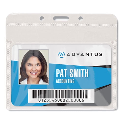PVC-Free Badge Holders, Horizontal, Clear 4.5 PVC-Free Badge Holders, Horizontal, Clear 4.5
