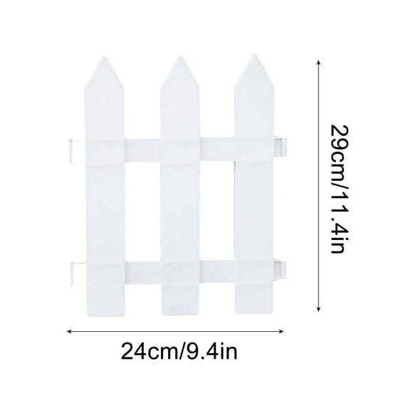 PVC Garden Fence | 4ft Plastic Fence Panel for Outdoor Courtyard & Vegetable Gardens | Rustic Rural Style | Durable & Safe | Smooth Edges | Easy Installation