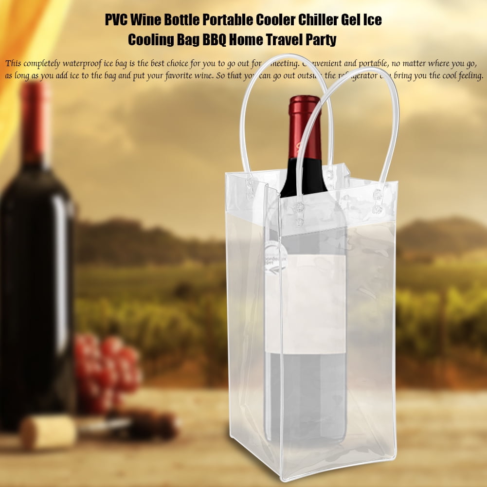 PVC Gel Ice Cooler for OnTheGo BBQ & Parties, Keep Bottles Cool at