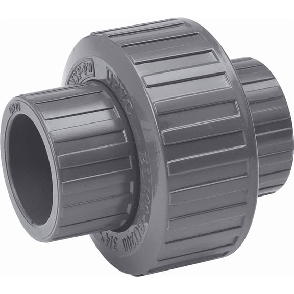 PVC Gray Solvent Weld Union - Single Pack  Residential Use, Standard Application