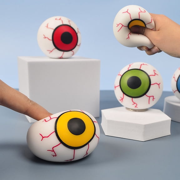 PVC Halloween Eyeball Squeeze Toy, Spooky Fidget Stress Relief Toy for Party Favors & Gifts
