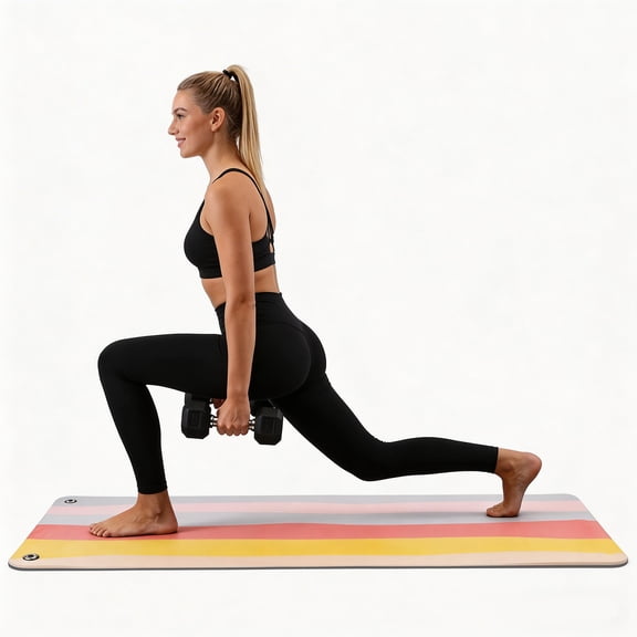 PVC Hanging Exercise Mat, Hanging Exercise Mat, PVC Fitness & Yoga Mat for Group Classes, 5mm Thick with Reinforced Holes, Commercial Grade Gym Mat, Black/Blue/Multicolor