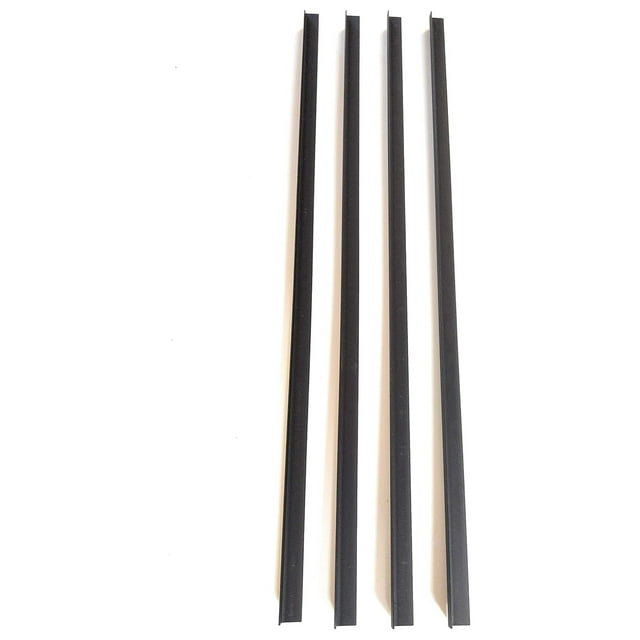 PVC Hanging File Rail for 1/2 Drawer Sides 2 Feet Long Black (2 Pairs