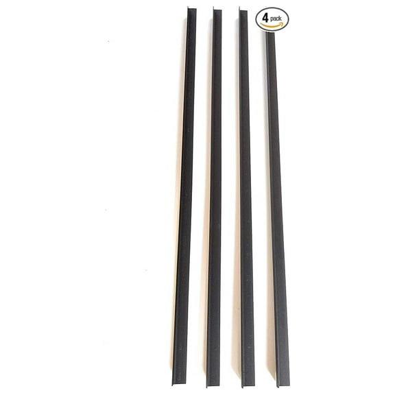 PVC Hanging File Rails - 2ft Black (4 Pack) - 1/2" Drawer Side Conversion Kit - Trim to Fit - Durable Plastic Hanging File Organizers for Home & Office