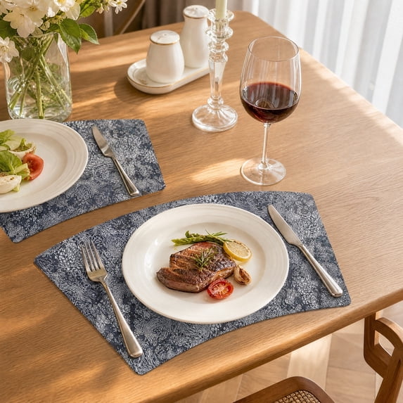 PVC Heat Insulation Pad 50.5 x 31.5 cm Oil-Proof Embossed for Hot Dishes, Dining Table, Kitchen Countertop