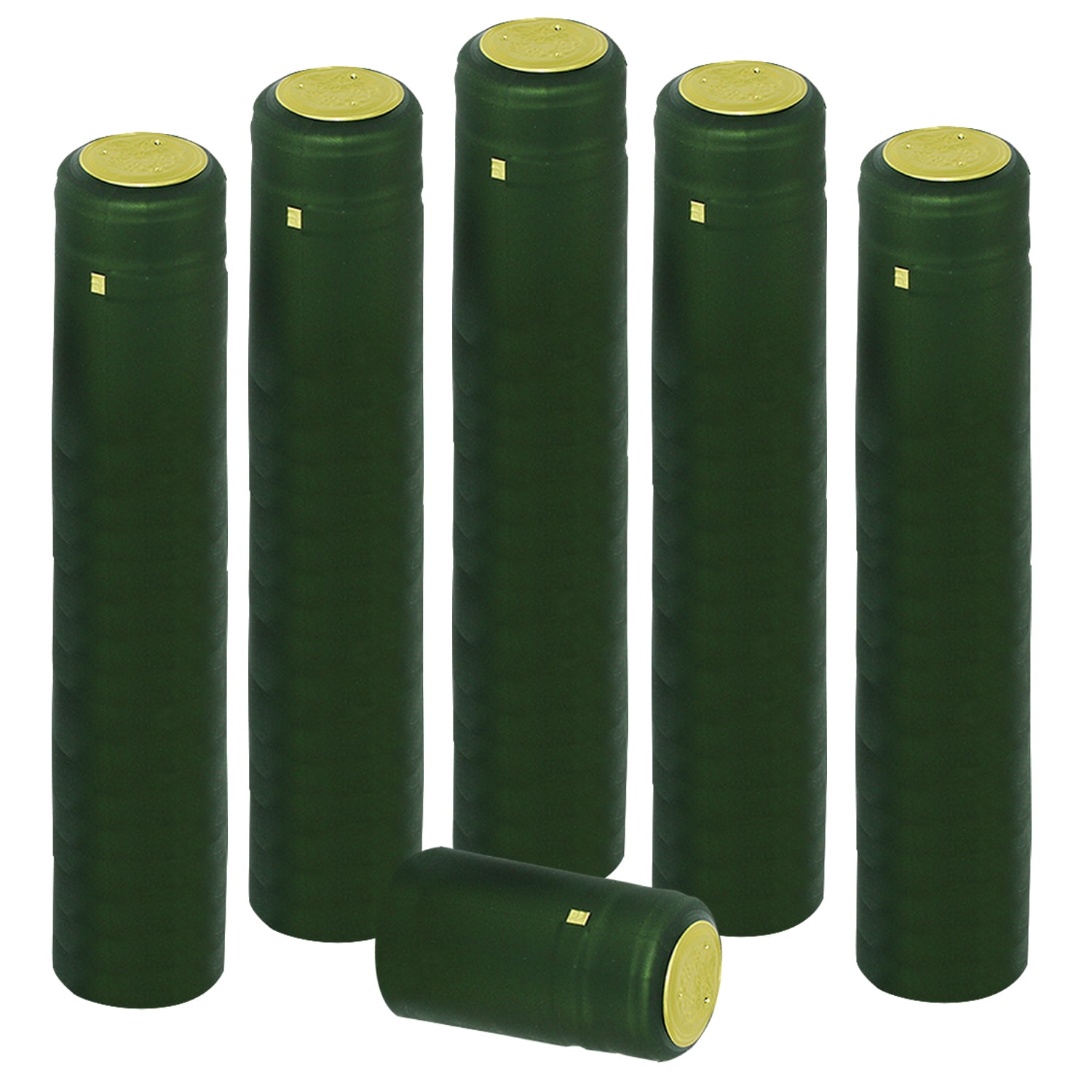 PVC Heat Shrink Capsules For Wine Bottles Matte Green 100 count