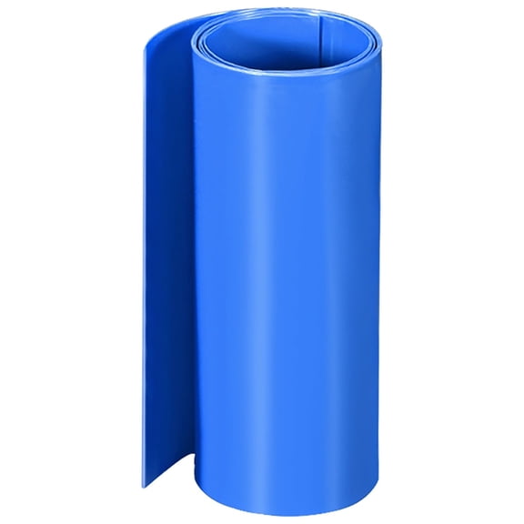 Heat Shrink Tubes 140mm Flat Width Wrap for Dual Layer 18650 1 Meter Blue