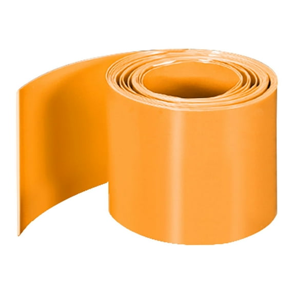 Heat Shrink Tubes 43mm Flat Width Wrap for Single 26650 5 Meter Orange