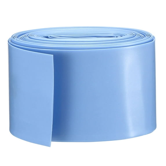 Uxcell Heat Shrink Tubing 29.5mm Flat Width Heat Shrink Wrap Tube Light Blue