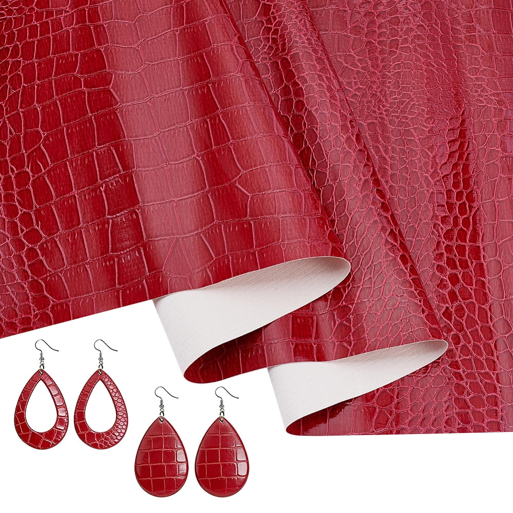 PVC Imitation Leather Fabric DIY Craft Red 1370x0.5mm 1 yard/pc
