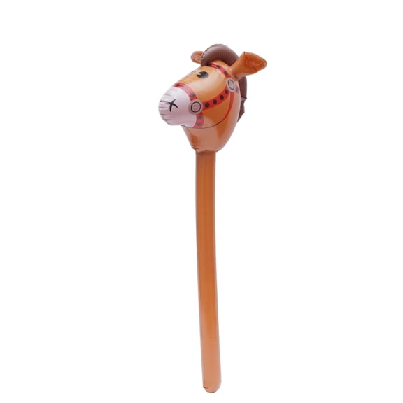 PVC Inflat Horse Head Hobby Horse Stick for Western Themed Parties Outdoor Backyard Racing and Birthday Celebration Activities Lightweight Blow-Up Prop Accessory