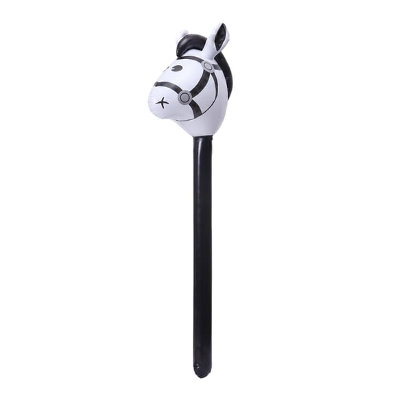 PVC Inflat Horse Head Hobby Horse Stick for Western Themed Parties Outdoor Backyard Racing and Birthday Celebration Activities Lightweight Blow-Up Prop Accessory