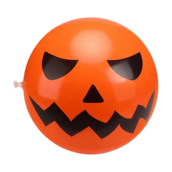 PVC Inflatable Beach Ball Pumpkin Face Print Random Style for Pool Party Decoration Themed Event Outdoor Games