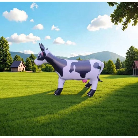 PVC Inflatable Cow for Farm Party Decorations Kids Inflatable Toy Outdoor Play Prop