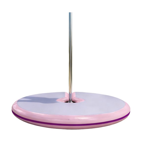 PVC Inflatable Dance Training Mat Round Practice Pad with Center Opening for Gymnastics and General Exercise Use