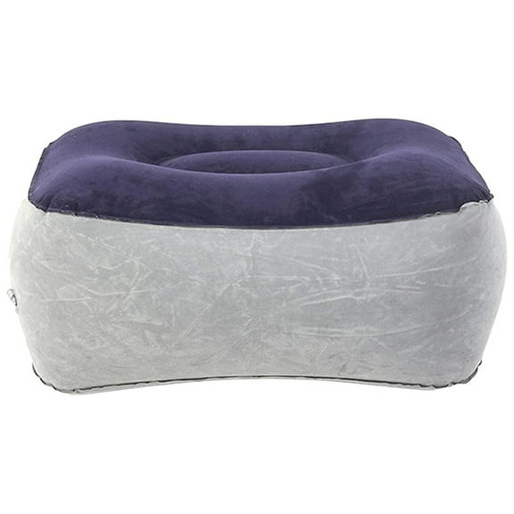 PVC Inflatable Foot Pad Pillow, Travel Flocking Pillow Relaxation Pad Outdoor Foot y1995