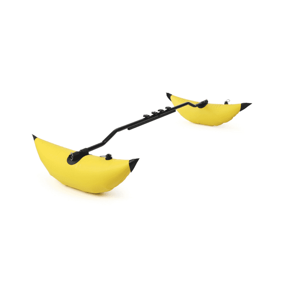 PVC Inflatable Outrigger Float with Sidekick Arms Rod Kayak Boat Fishing Standing Float Stabilizer System Kit, Yellow LONG