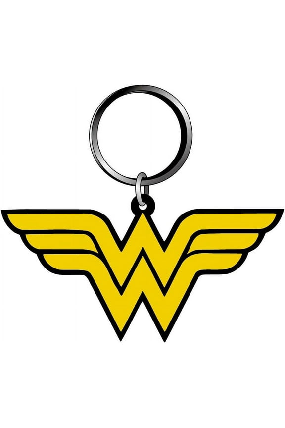 PVC Key Chain - DC Comics - Wonder Woman Logo (Yellow) Soft Touch 45776