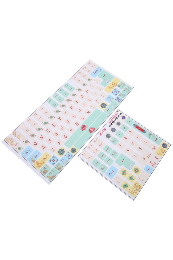 PVC Keyboard Sticker, Cute Keyboard Sticker, 2Pcs Mechanical Keyboard Sticker Frosted Surfaces Clear Pattern PVC Keyboard Sticker for Universal Desktop