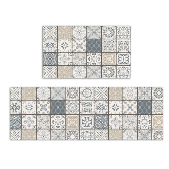 PVC Kitchen Rug Waterproof Kitchen Floor Mat Soft Foot Mat Long Hallway Runner Rug Anti Oil PU Leather Mat Home Decor