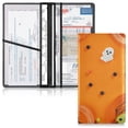 thumbnail image 1 of PVC Leather Car Document Holder Organizer Driver License Cover Holder for Car Driving Documents 9.45x10.24in Black Spider Webs and White Ghosts, 1 of 8