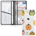thumbnail image 1 of PVC Leather Car Document Holder Organizer Driver License Cover Holder for Car Driving Documents 9.45x10.24in Cute Owls Pattern, 1 of 8