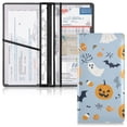 thumbnail image 1 of PVC Leather Car Document Holder Organizer Driver License Cover Holder for Car Driving Documents 9.45x10.24in Halloween Pattern with Pumpkins, 1 of 8