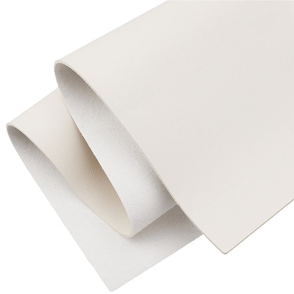 PVC Leather Fabric DIY Craft Supplies Rectangle Floral White 603x331x1.5mm
