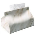 thumbnail image 1 of PVC Leather Marble Pattern Tissue Case Box, Container, Napkin Holder, Paper Bag, Cosmetic Box, Pouch Orga, 1 of 6