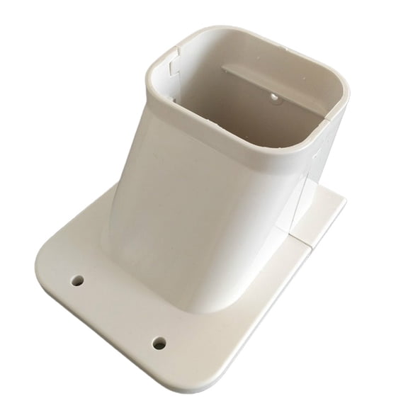 PVC Line Cover Set For Split Central AC With Wall Entry Cap 90 135 Degree Flat Elbow End Cap Coupling Wall Cap Indoor Outdoor Line Protection System White Weather Resistant(Wall Cap)