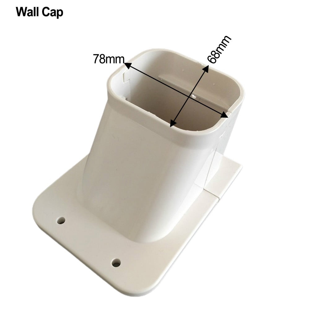 PVC Line Cover Split Central A/C Decorative Wall Entry Cap 90°Flat ...