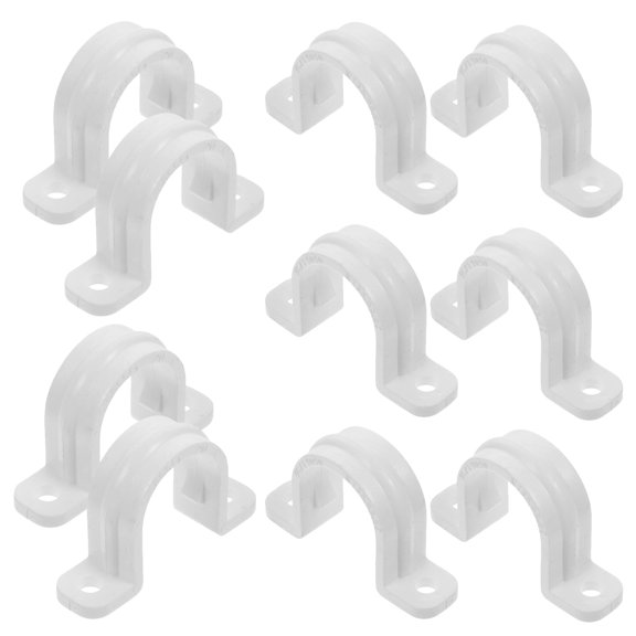 STRANDCHIC Pipe Strap Clips White 20Pcs 2.2In Diameter Tubing Support Clamps
