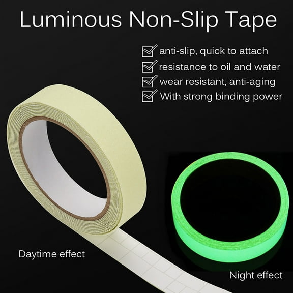 PVC Luminous Non-Slip Anti Skid Stair Step Floor Warning Decoration Tape (2.5cmx3M)