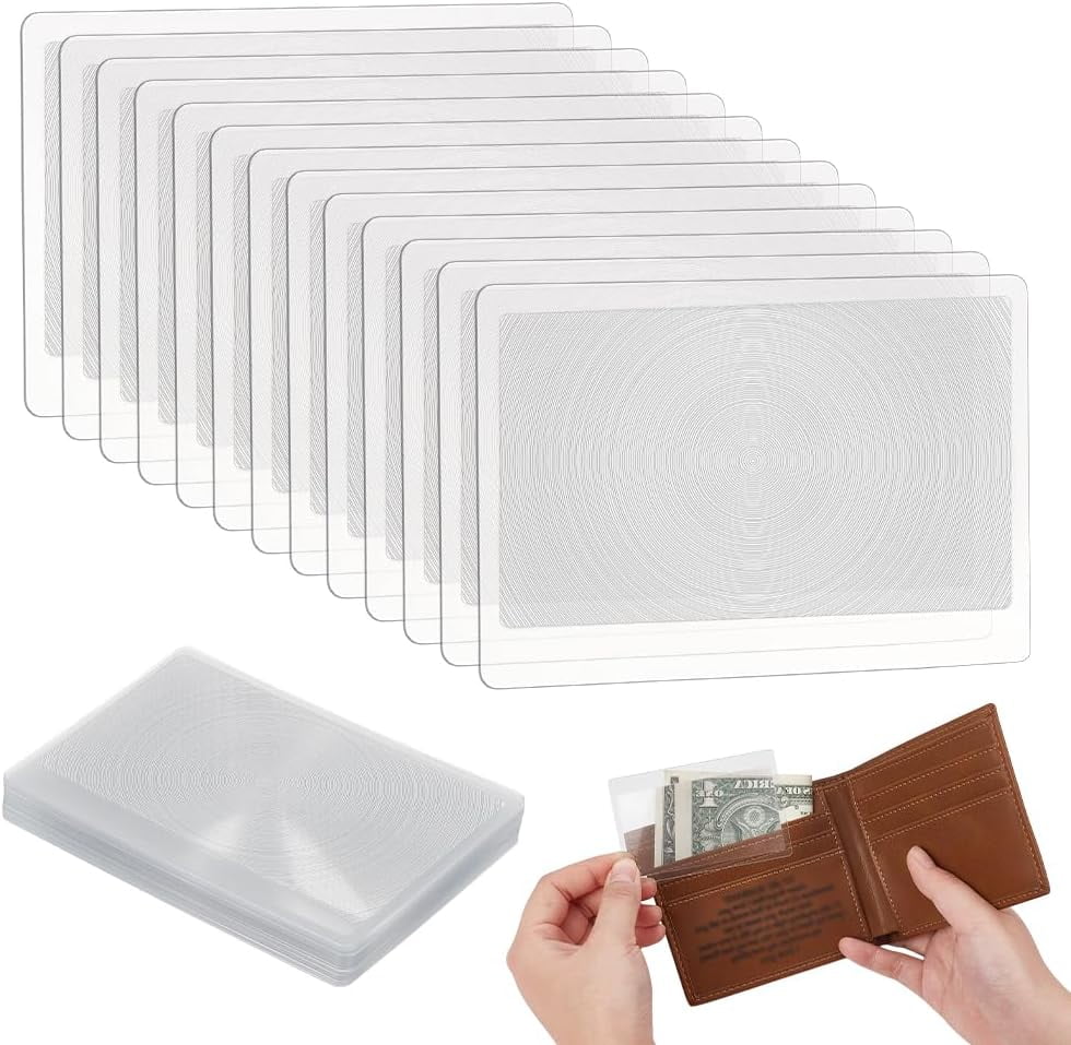 PVC Magnifier Bookmark Rectangle Clear 85x55x0.4mm