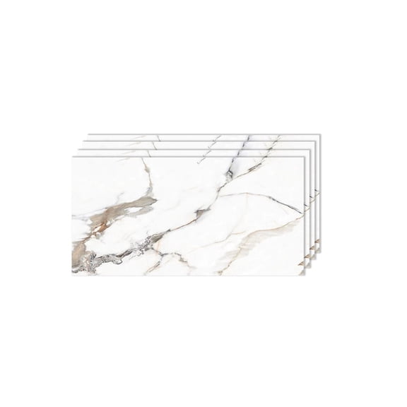 PVC Marble Wall Panels, 4 Pack, 24 x 45 in, Garden Of Eden, Waterproof 3D Marble Look Wall Panels for Shower Walls, Bathrooms, Kitchens & Interior Walls, Covers 30 Sq Ft