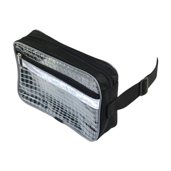PVC Meshes Tool Waist Pack with Adjustable Belt Clear Storage Bag Compartment