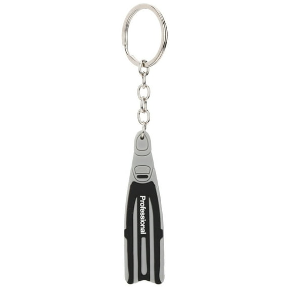PVC Mini Diving Theme Key Ring Unique Flipper Shape Keychain Fin Keyring Gift Diving Accessories