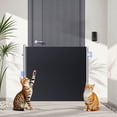 thumbnail image 1 of PVC No-Punch Pet Fence Retractable Doorway Gate, Transparent Jump-Proof Partition Barrier with Pet Door, Strong Clips, Black, 50 x 125 cm, 1 of 6