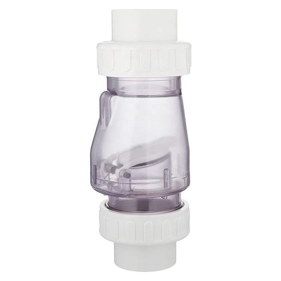 PVC One-Way Check Valve for Swimming Pools, 30-0041 50 Psi PVC 2-Port Check Valve, 1-1/2Inch