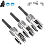PVC PPR Pipe Threader Tool 1/2 3/4 Integrated Internal External Threading Kit Dual Function Pipe Thread Cutter Electric Drill Compatible Alloy Steel Plastic Pipe Threading Die Set