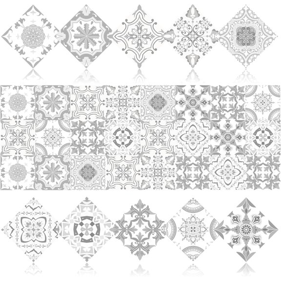 PVC Peel and Stick Tile Stickers 24 count  Removable Backsplash Wall  Self-Adhesive Subway Stickers for Kitchen Bathroom RV  DIY Upgrade Sticker(Style A, 3.94 x 3.94 Inch)