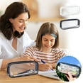 thumbnail image 1 of PVC Pencil Case Transparent Zipper Bag | Clear Plastic Stationery Storage | Large Capacity Organizer for Office, Travel, Cosmetics | Lightweight PVC | 20x3.5x8cm | 1 Pack, 1 of 8
