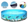 thumbnail image 1 of PVC Pet Swimming Pool Portable Foldable Pool Dogs Cats Bathing Tub Bathtub, 11.8 x 49/15.7 x 73 inch  Inflatable Swimming Water Pet Pool & Kiddie Pools for Kids in The Garde, 1 of 7